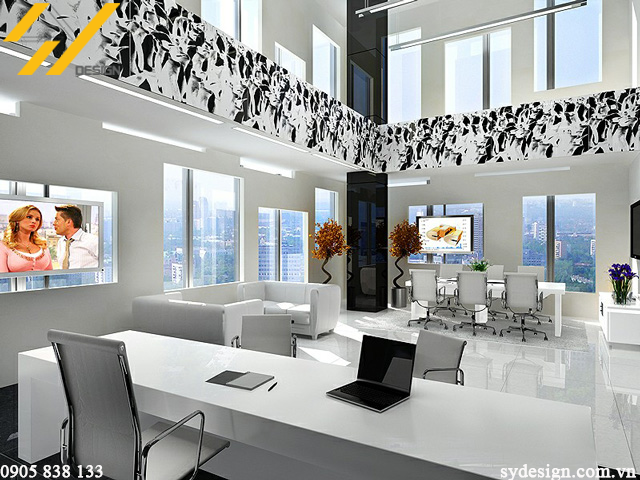 Một mẫu văn phòng được thiết kế đơn giản, hiện đại, linh hoạt